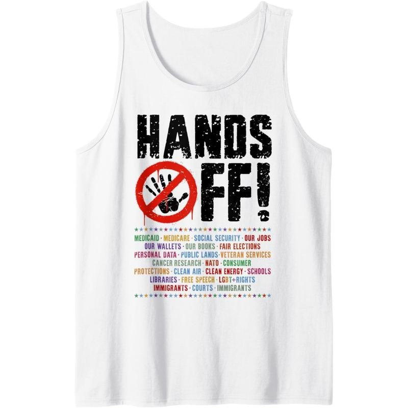 Hands Off Protest Social Security And Medicare Protest Tank Top T-Shirts, Hoodie, Sweatshirt | GrindPrints.com