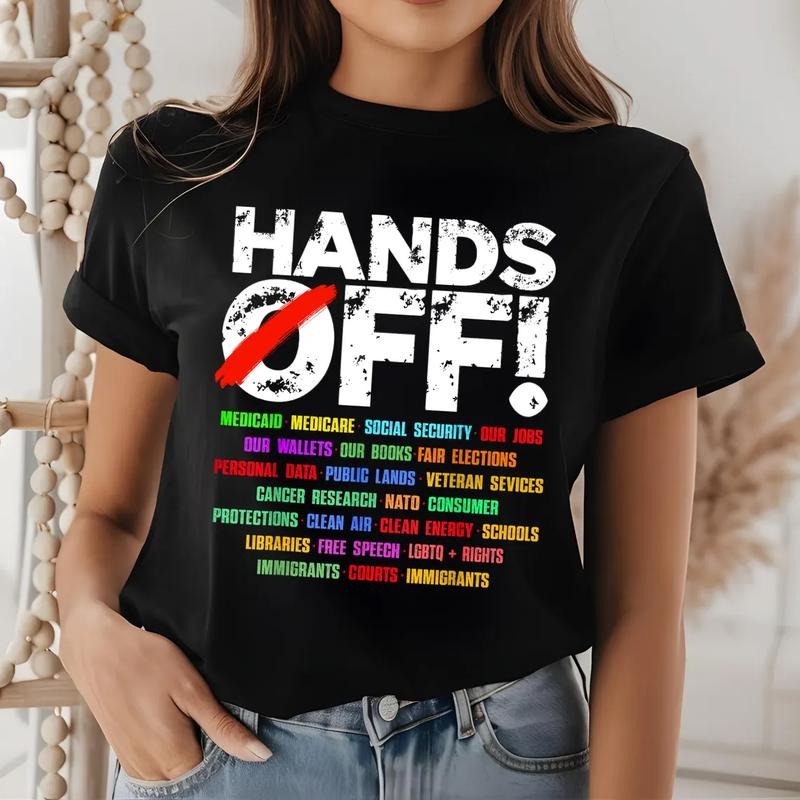 Hands Off Tshirt, Hands Off Protest Shirt, Trendy Political Hands Off Protest Sweatshirt and Hoodie, Hands Off Medicaid...