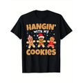 Hangin With My  Shirt Gingerbread Man Christmas T-Shirt Summer Comfortable Casual Short Sleeve T-Shirt made in usa...
