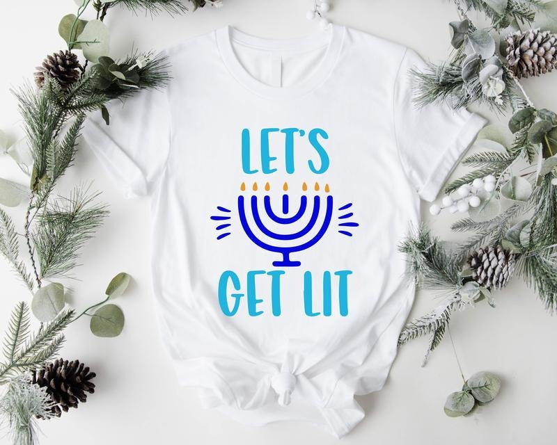 Hanukkah T-Shirt, Jewish Holiday Shirt, Unisex Religious Gift Tee, Jewish Christmas Short Sleeve, Jewish Festival Tee,...