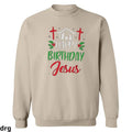 Happy Birthday Jesus Sweatshirt, Christian Christmas Apparel with Nativity Scene and Festive Design, Hoodie Cozy Winter...