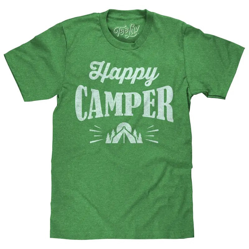 Happy Camper Green T-Shirts, Hoodie, Sweatshirt