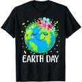 Happy Earth Day Shirt Cute Earth Floral Earth Day 2025 Made Usa T-Shirts, Hoodie, Sweatshirt