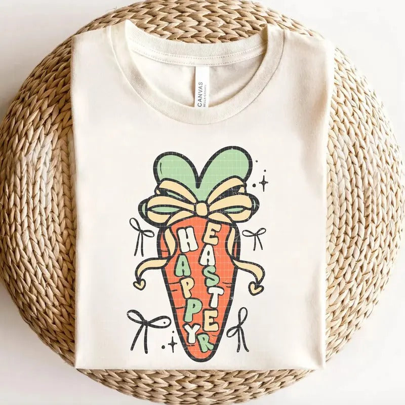 Happy Easter Coquette Carrot DTF Transfers - THIS IS NOT A SHIRT Hoodie, Sweatshirt | GrindPrints.com