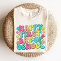 Happy First Day of School Shirt, Teacher Gift, Gift for Teachers, Kindergarten Teacher, Teacher Appreciation, Back to...