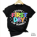 Happy First Day of School Teacher Shirt, Back to School Shirt for Teachers, Teacher Shirt Back to School Shirt Teacher...