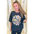 Happy Flowers Mineral Washed Graphic Shirt Hoodie, Sweatshirt | GrindPrints.com