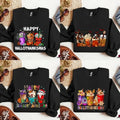 Happy Hallothanksmas Funny Halloween Thanksgiving Christmas Men Women Sweatshirt Graphic Print Unisex T-Shirts, Hoodie