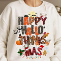 Happy Hallothanksmas Sweatshir Halloween Thanksgiving Shirt Fall Winter Holidays Shirt Merry Shirt Cozy Season T-Shirts, Hoodie, Sweatshirt
