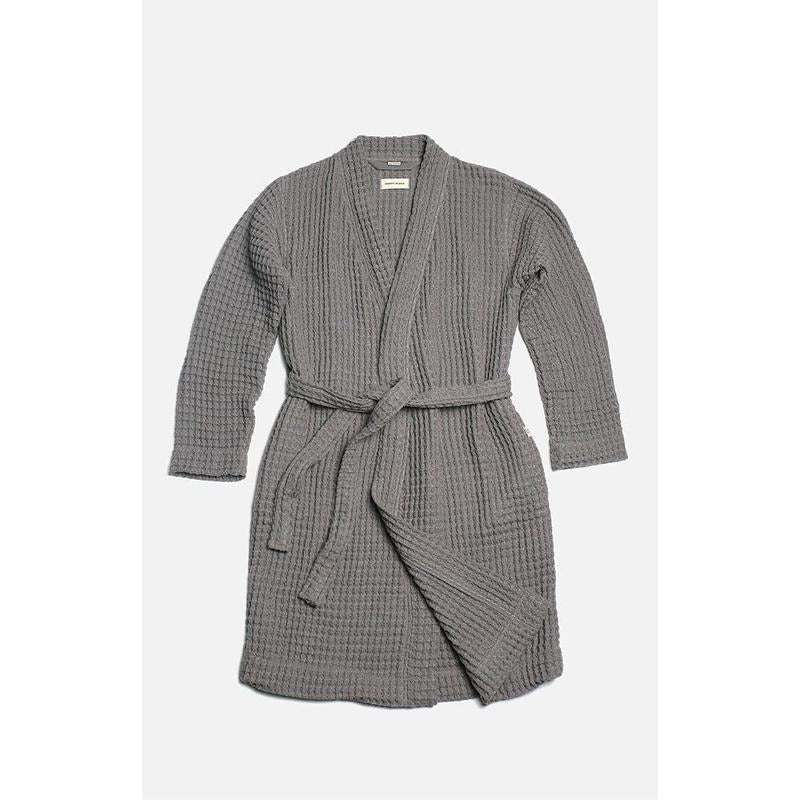 Happy Place Women's Organic The Weightless Gray Black Waffle Robe T-Shirts, Hoodie, Sweatshirt | GrindPrints.com