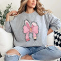 Happy Teacher Cute Coquette Bow Easter Bunny Sweatshirt, Teacher Easter Sweater, Teacher Appreciation Gift, Spring School...