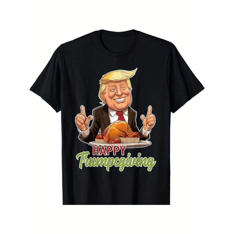 Happy Trumpsgiving - Donald Trump Dinner With Turkey T-Shirt made in usa Hoodie, Sweatshirt | GrindPrints.com