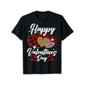 Happy Valentine'S Day Hearts with Leopard Plaid Valentine T-Shirt made in usa Hoodie, Sweatshirt | GrindPrints.com