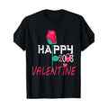 Happy Valentine's Day Men's T-Shirt - 100% Cotton, Casual Fit with Geometric Print, Short Sleeve, Round Neck