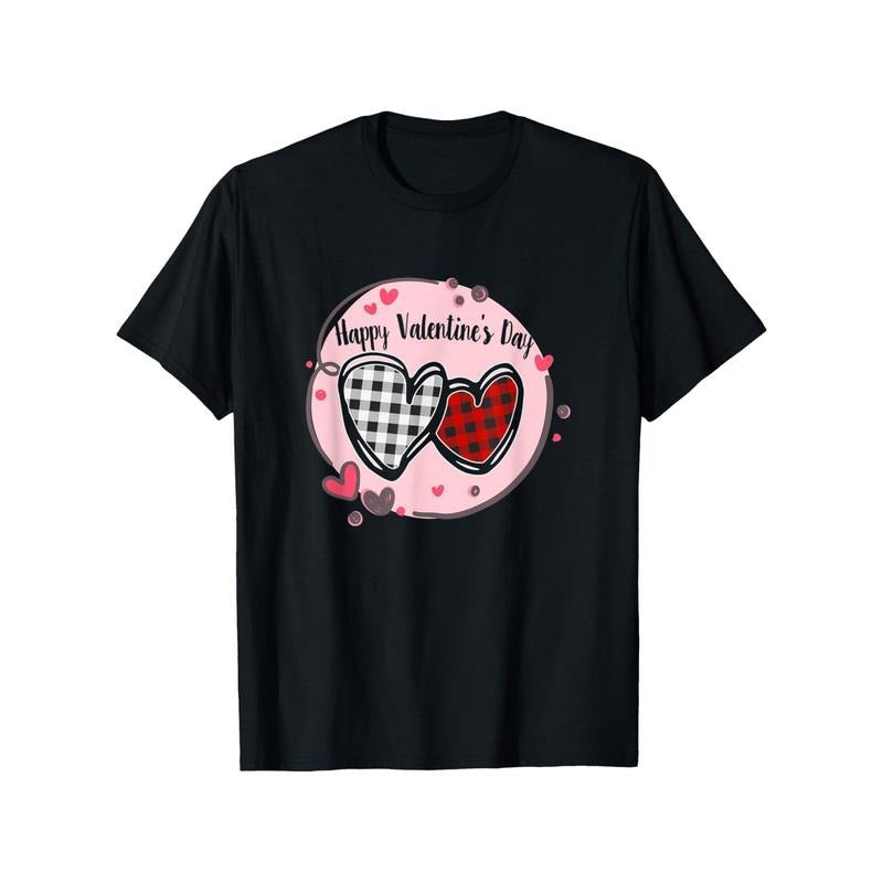 Happy Heart Romantic Cool T ShirtFancy Print 180g Fabric Weight 100% Pure Cotton S XXXL Short Sleeve Crew Neck Made Usa T-Shirts, Hoodie, Sweatshirt