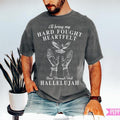 Hard Fought Hallelujah shirt, Cute Faith Shirt, Religious Graphic Tee , Christian Shirt Gift, Size S-3XL, Retro Styles,...