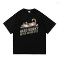 Hard Work Never Heard Of It Funny Lazy Cat Shirt Hoodie, Sweatshirt | GrindPrints.com