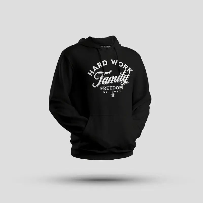Hard Work, Family, and Freedom Hoodie T-Shirts, Sweatshirt | GrindPrints.com