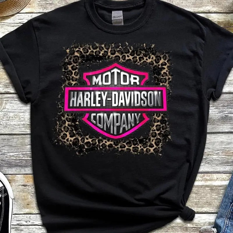 Harly-davidson T Shirt, Harley Hair Dont Care, Trendy Shirt, Gift For Her, Motorcycle Lovers Graphic Tee, shirt trend...