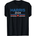 Harris 2024 Star And Stripes Kamala Harris 2024T Shirt T-shirt Casual Sports Men's Shirt Slim Short Sleeve, Casual Wear...