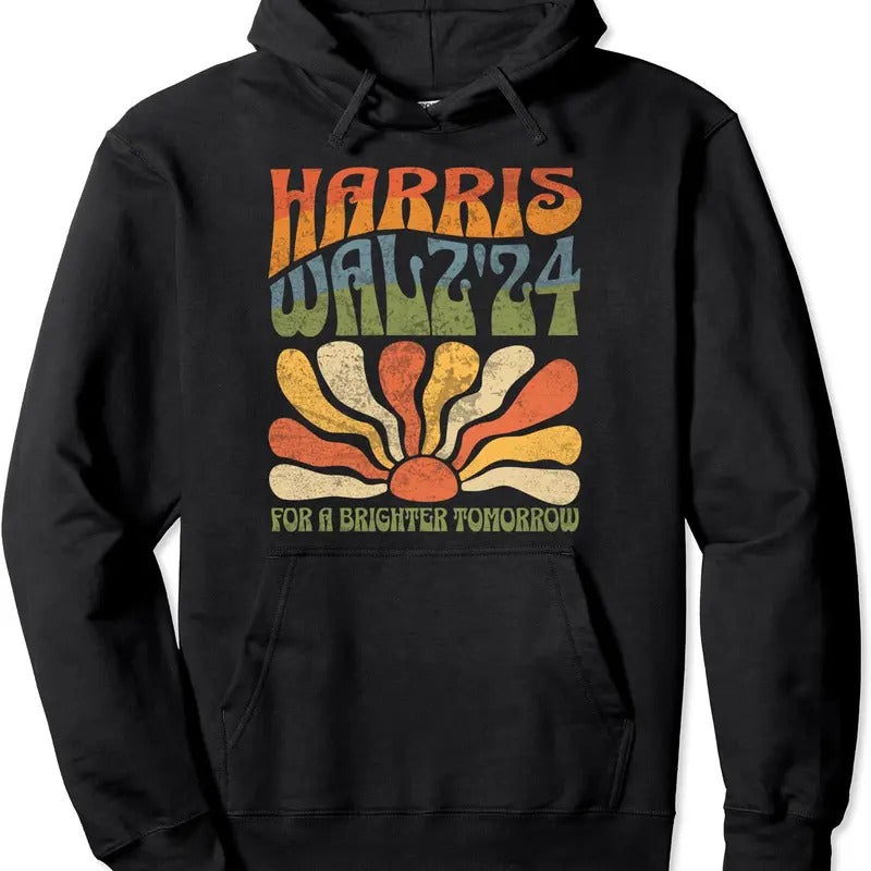Harris Waltz 2024 Election Kamala Harris Tim Waltz 2024 Hoodie | Unisex Hooded Sweatshirt T-Shirts | GrindPrints.com
