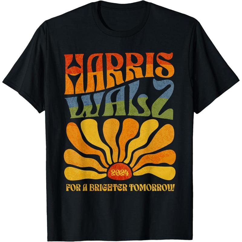 Harris Walz For A Brighter Tomorrow 2024 T-Shirt made in usa Hoodie, Sweatshirt | GrindPrints.com