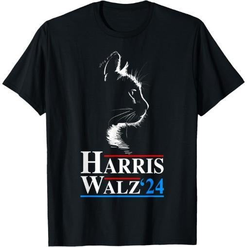 Harris Walz Waltz 2024 President Election Funny Cat Ladies T-Shirt made in usa Hoodie, Sweatshirt | GrindPrints.com
