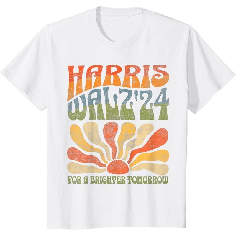 Harris Walz for A Brighter Tomorrow, Kamala Harris Tim Waltz T-Shirt made in usa Hoodie, Sweatshirt | GrindPrints.com