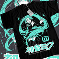 Hatsune Miku T-Shirt & Sweatshirt, Anime Girl Kawaii Project Diva Vocaloid Graphic Tee, Anime Manga Lover Gifts Hoodie