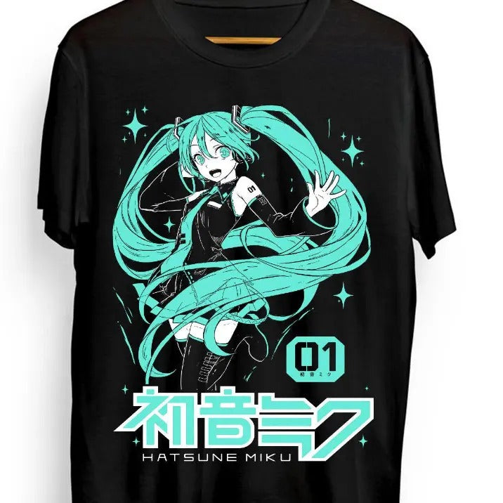 Hatsune Miku T-Shirt Anime Girl Kawaii Project Diva Vocaloid Shirt All Size Hoodie, Sweatshirt | GrindPrints.com