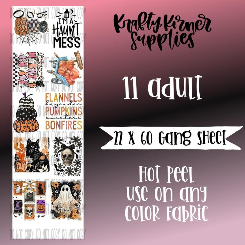 Haunt Mess DTF Transfer Gang Sheet, 22 x 60 T-Shirts, Hoodie, Sweatshirt | GrindPrints.com