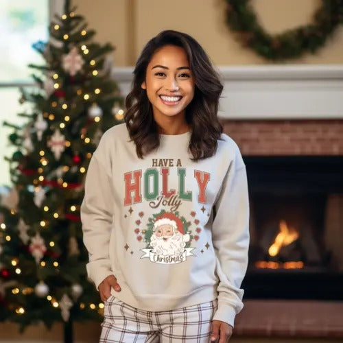 Have a Holly Jolly Christmas Crewneck T-Shirts, Hoodie, Sweatshirt | GrindPrints.com