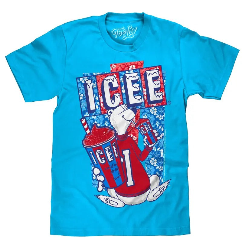 Hawaiian ICEE Polar Bear T-Shirt - Blue Hoodie, Sweatshirt | GrindPrints.com