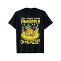 Hawaiian Pizza & Pineapple Graphic Tee - 100% Cotton, Casual T-Shirt for All Seasons, Perfect Gift for Men & Women Made...