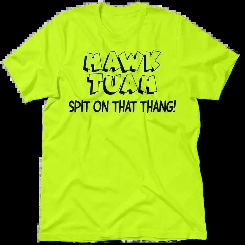 Hawk Tuah Spit That Thing Hi Visibility Work Flag Menswear Collar T-Shirts, Hoodie, Sweatshirt