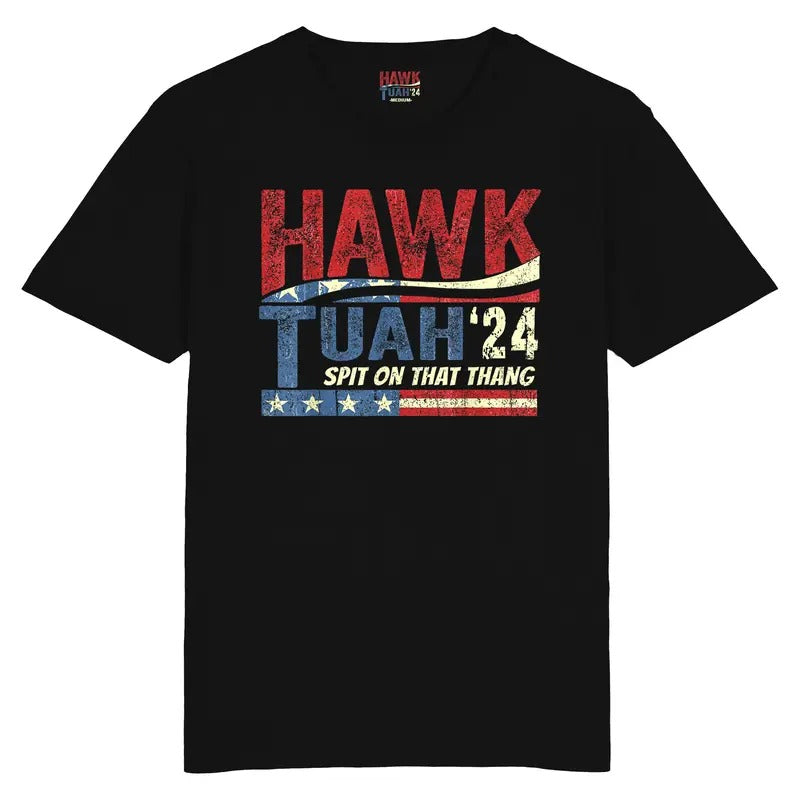 Hawk Tuah Spit on that Thang Shirt, TikTok Viral Tee, Hawk Tuah 24 Tee Hoodie, Sweatshirt | GrindPrints.com