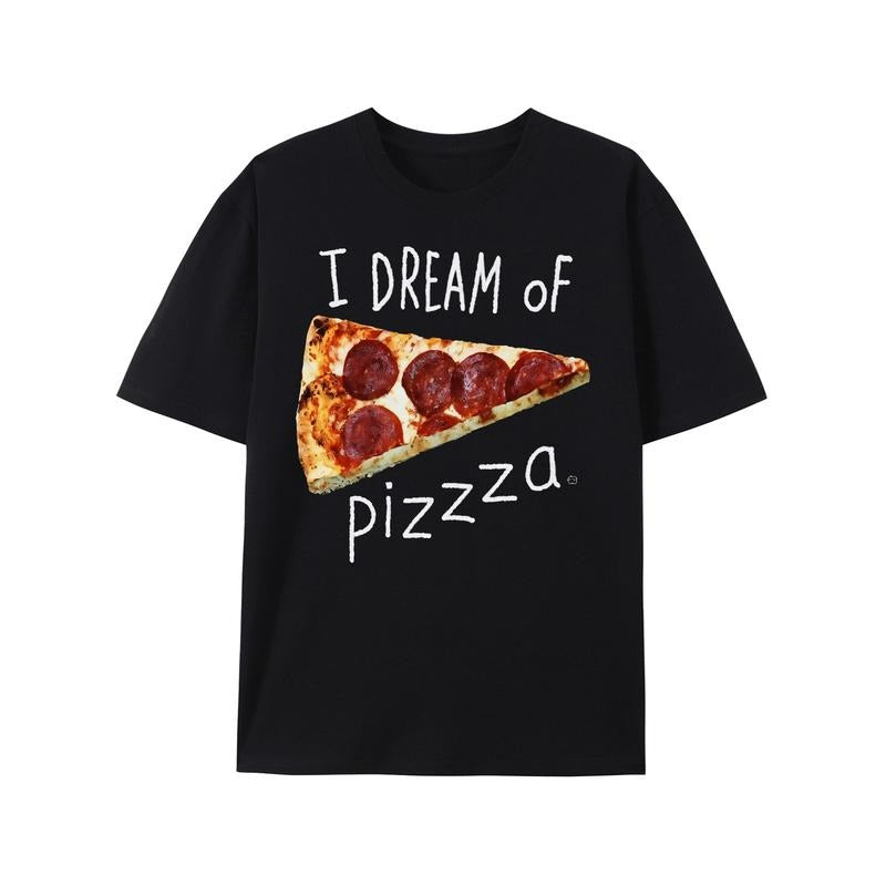 Haywood & Main I Dream Of Pizza Graphic Cotton Short-Sleeve T-Shirt made in usa Hoodie, Sweatshirt | GrindPrints.com