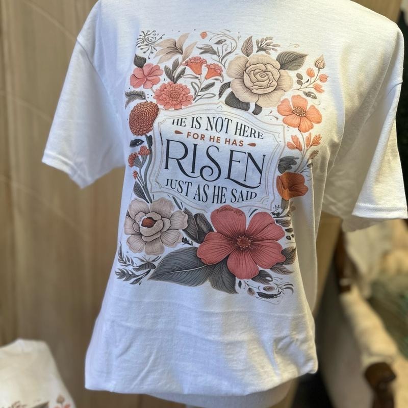 He Is Not Here For He Has Risen - Christian Tee - Easter Tee Hoodie, Sweatshirt | GrindPrints.com