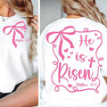 He Is Risen Easter 2 Side Tee Pure Cotton Casual Street Style Crew Neck Short Sleeve T-Shirt Tops Trendy for Unisex...