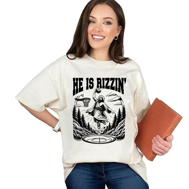 He Is Rizen He Is Rizzen Jesus Funny Easter Day He Is Rizen Funny Shirt Top Summer Comfort T-Shirts, Hoodie, Sweatshirt