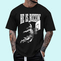 He Is Rizzin Funny Jesus Basketball Meme Cotton T-Shirts, Hoodie, Sweatshirt
