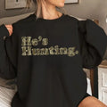 He is Hunting Camoflauge Bottomland Pattern Sweatshirt, Hunting Camo Unisex Sweatshirt T-Shirts, Hoodie | GrindPrints.com