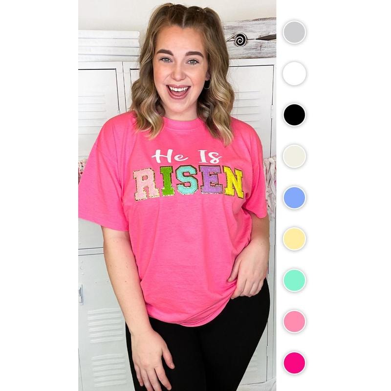 He is Risen Ideal Chenille T-Shirt Hoodie, Sweatshirt | GrindPrints.com