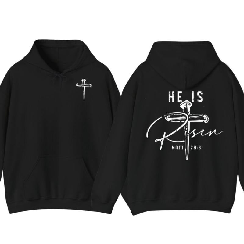 He is Risen Shirt for Men for Women, Matthew 286, T-Shirt Hoodie Easter Christian Jesus Shirt Trendy Hoodie Sweatshirt