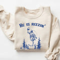 He is Rizzin' Sweatshirt, Jesus Playing Basketball Shirt, Retro Vintage Christian Sweatshirt, Funny Jesus Unisex Shirt,...