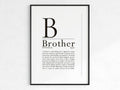 He's Your Brother, Show Some Gratitude, Not Only Your Brother, Gift For Him, Gifts For Brother Him Wall Art, Poster...