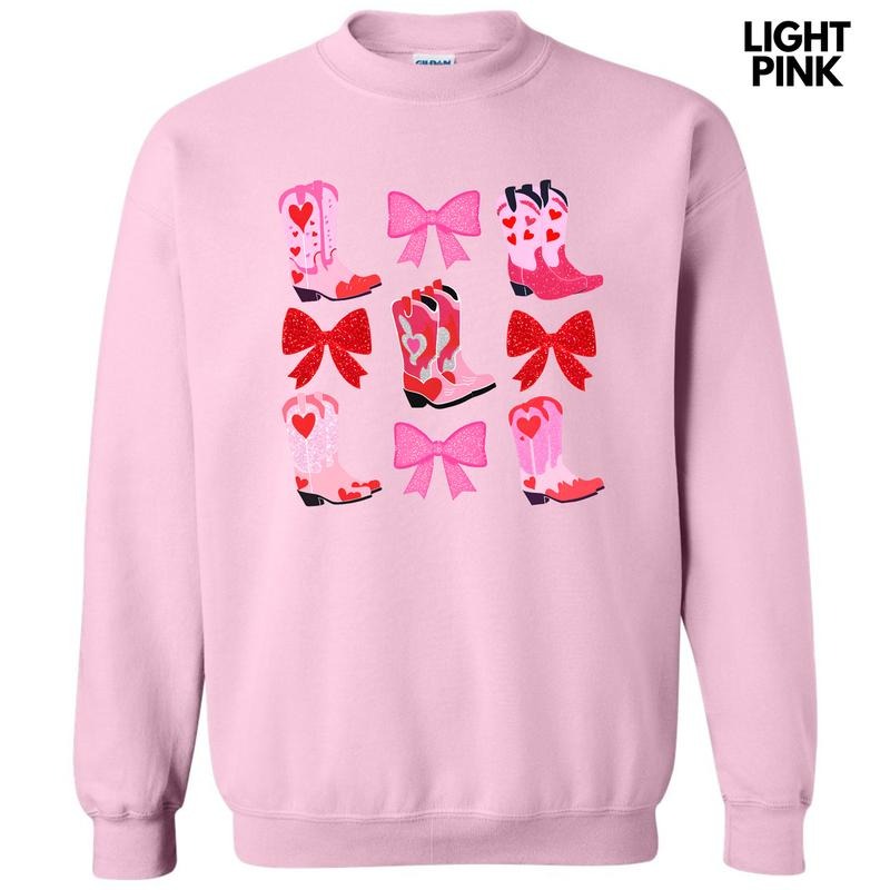 Heart Boot Bow Collage Sweatshirt 'NLB' T-Shirts, Hoodie | GrindPrints.com