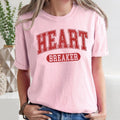 Heart Breaker, Collegiate, Love, Comfort Colors Tshirt, Valentine's Day, Valentine's Day Comfort Colors Tshirt, Women's...