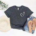 Heart Cross Shirt - Reliable Cotton Crewneck T-Shirt with Logo - Ideal for Men & Christians