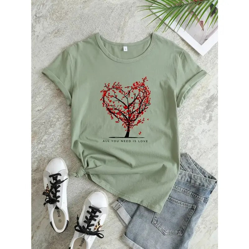 Heart Tree Shirt, Valentines Day Shirts For Women and Men , Valentines Day Gift, Retro Heart Crewneck, Women's Valentines...